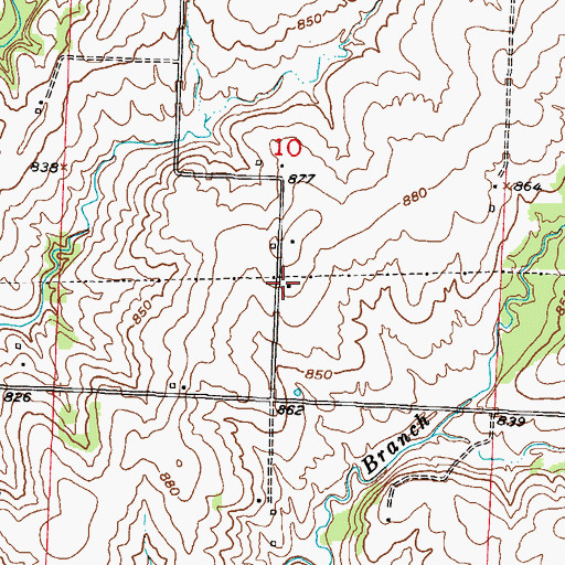 Topographic Map of Brown School (historical), MO