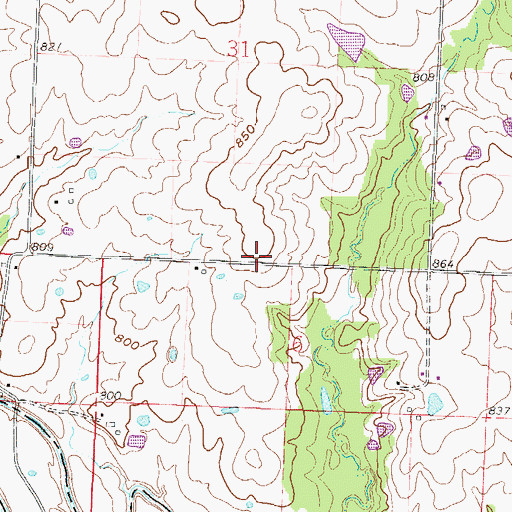 Topographic Map of High View School (historical), MO