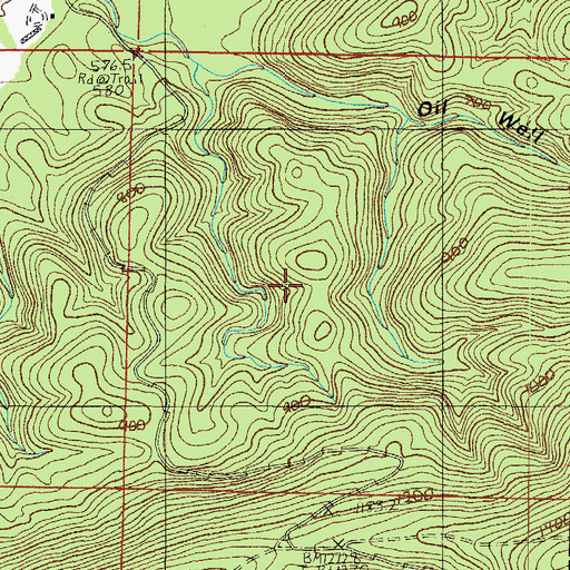 Topographic Map of Dutch Creek Mountain Scenic Area, AR
