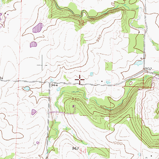 Topographic Map of Woodland School (historical), MO