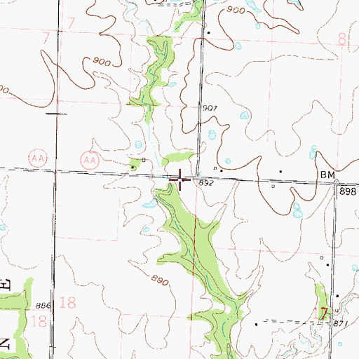 Topographic Map of McNeil School (historical), MO