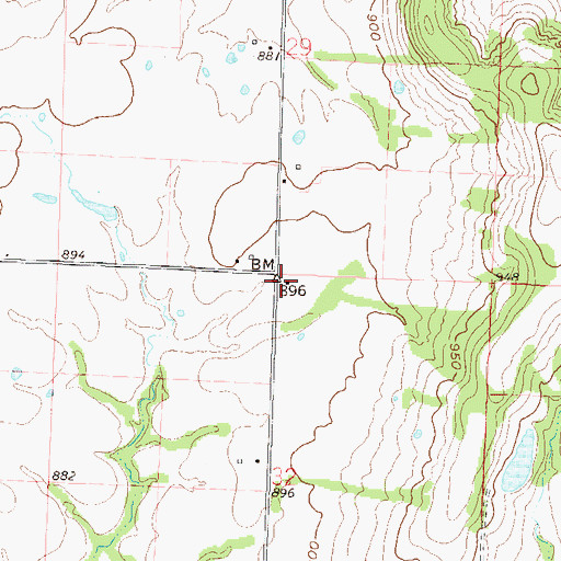 Topographic Map of Dixie School (historical), MO