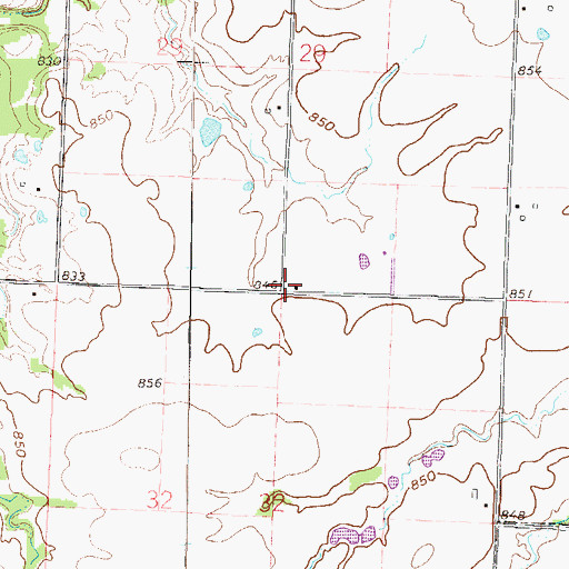Topographic Map of Hess School (historical), MO