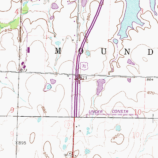 Topographic Map of Victory School (historical), MO