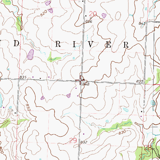 Topographic Map of Mingo School (historical), MO