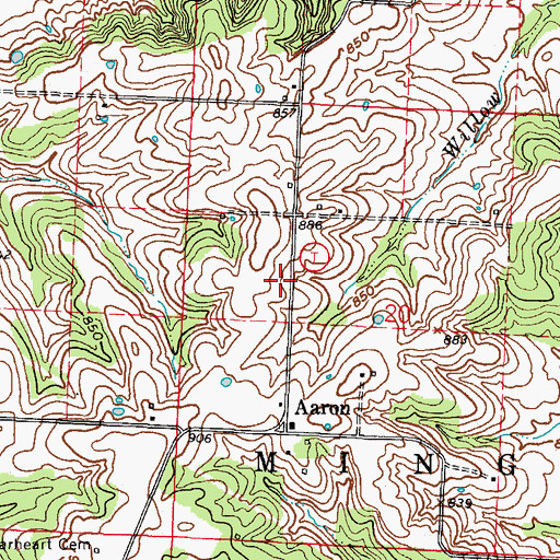 Topographic Map of McKinley School (historical), MO