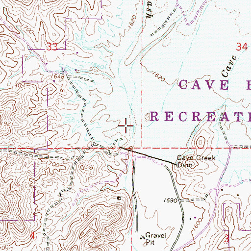 Topographic Map of Apache Wash, AZ