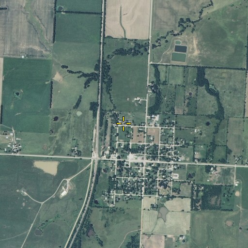 Aerial/Satellite Image of Amoret School (historical), MO