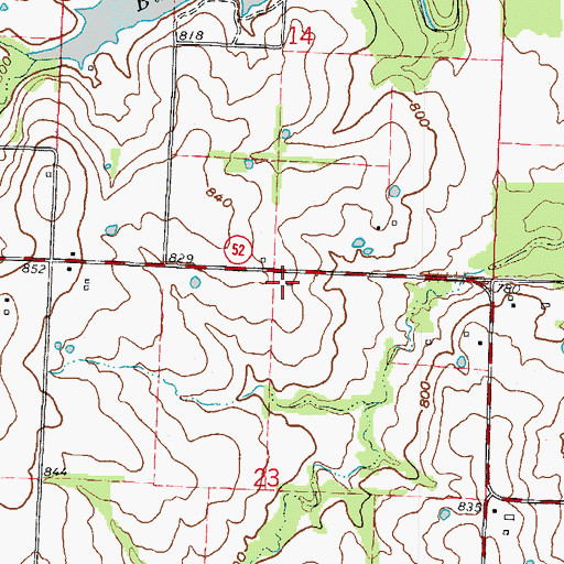 Topographic Map of Bethel School (historical), MO