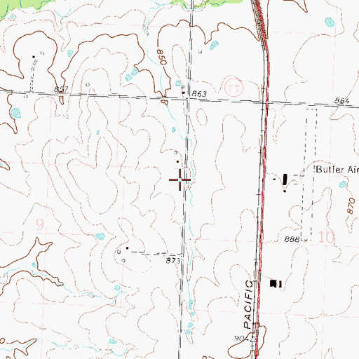 Topographic Map of Shady Dell School (historical), MO