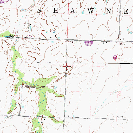 Topographic Map of Little Deer Creek School (historical), MO