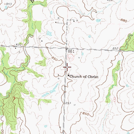 Topographic Map of Herrell School (historical), MO