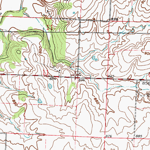 Topographic Map of Griggs School (historical), MO