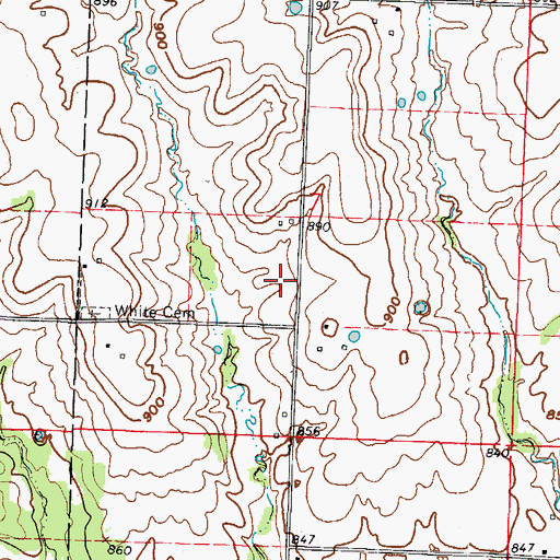Topographic Map of Valley School (historical), MO