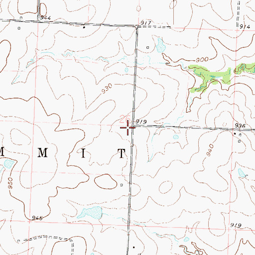 Topographic Map of Fry School (historical), MO
