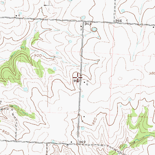Topographic Map of Orchard Grove School (historical), MO