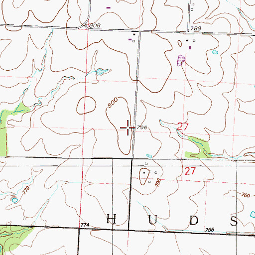 Topographic Map of McDavitt School (historical), MO