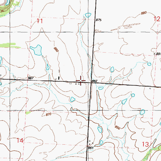 Topographic Map of Rose-Leonard School (historical), MO