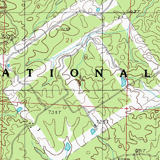 Topographic Map of Ouachita Seed Orchard, AR