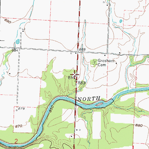 Topographic Map of View Bank School (historical), MO
