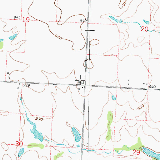 Topographic Map of Lynnland School (historical), MO