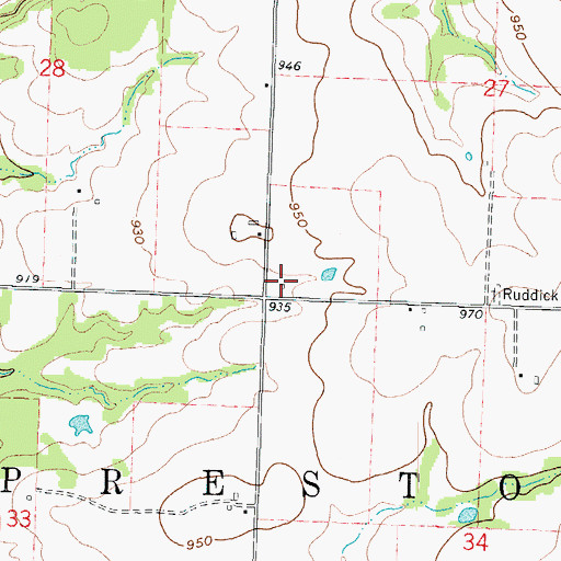 Topographic Map of Rising Sun School (historical), MO