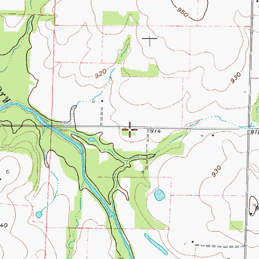Topographic Map of King School (historical), MO