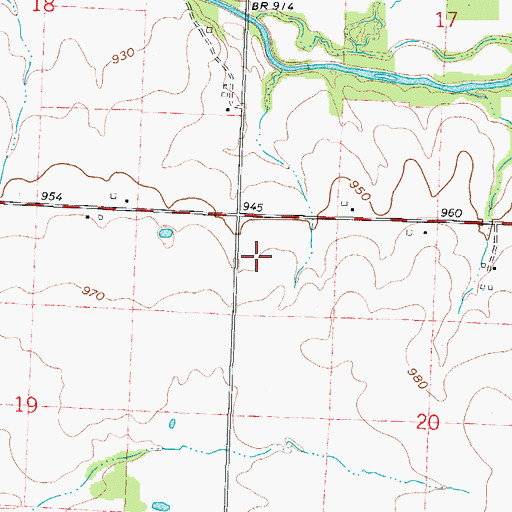 Topographic Map of Union Valley School (historical), MO