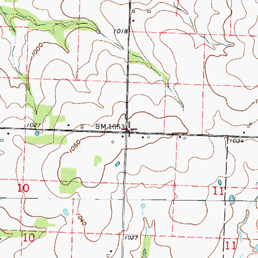 Topographic Map of Deer Creek School (historical), MO