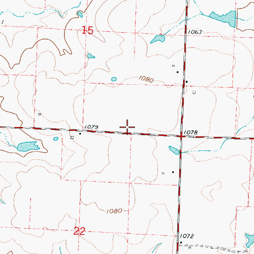 Topographic Map of Snowflake School (historical), MO