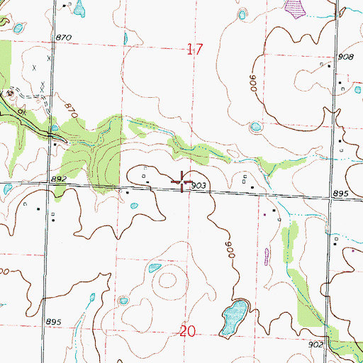 Topographic Map of Prairie Hill School (historical), MO