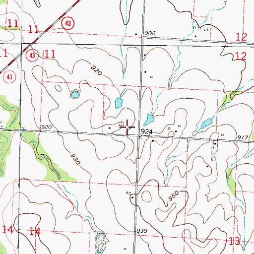Topographic Map of White Hall School (historical), MO