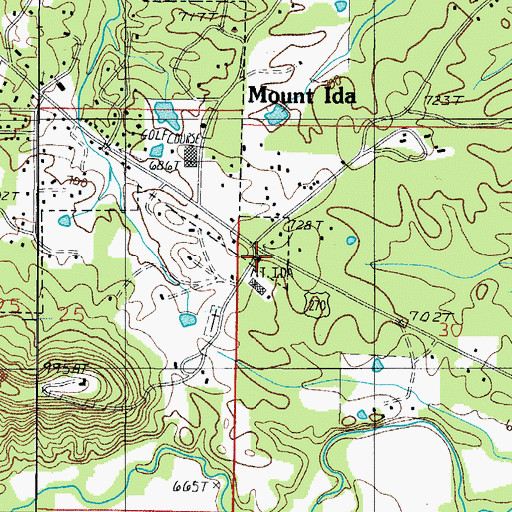 Topographic Map of Womble Work Center, AR