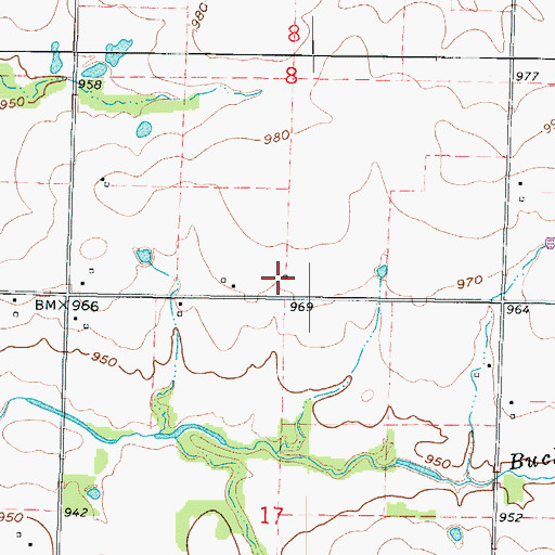 Topographic Map of Shiloh School (historical), MO