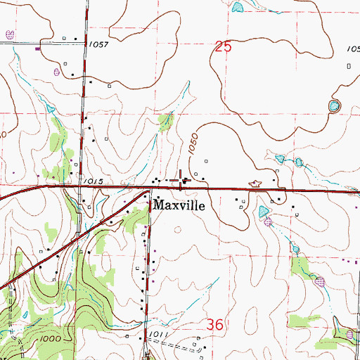 Topographic Map of Radium School (historical), MO