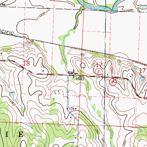 Topographic Map of Temperance School (historical), MO