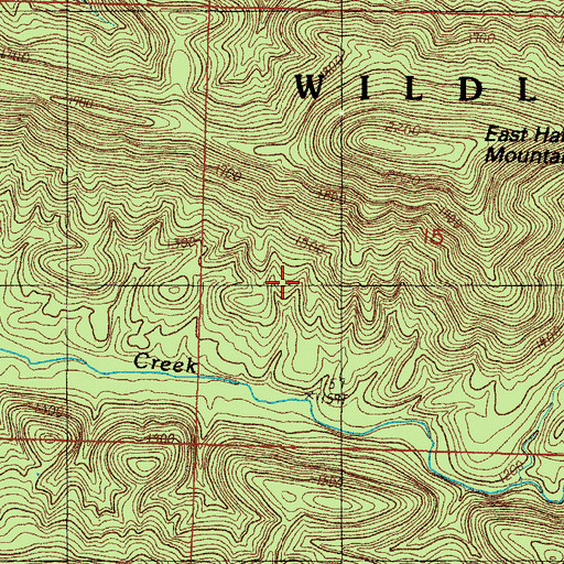 Topographic Map of Caney Creek Wilderness, AR