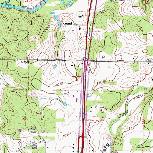 Topographic Map of Victory School (historical), MO