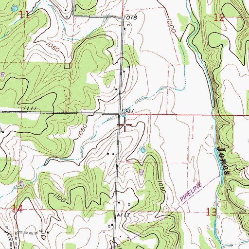 Topographic Map of Excelsior School (historical), MO