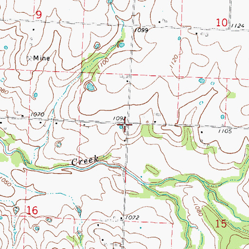 Topographic Map of Redwood School (historical), MO