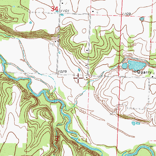 Topographic Map of Union School (historical), MO