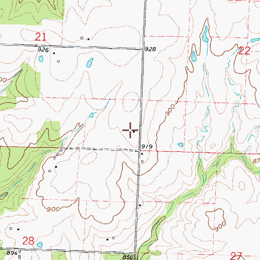 Topographic Map of Prairie Center School (historical), MO
