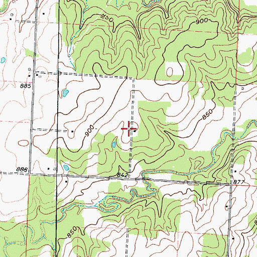 Topographic Map of Phillips School (historical), MO