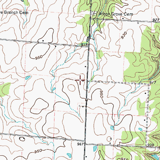 Topographic Map of Science Hill School (historical), MO