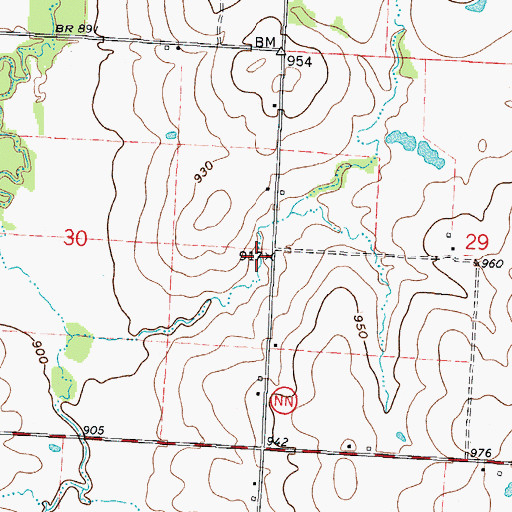 Topographic Map of Stone Front School (historical), MO