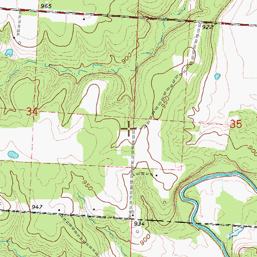 Topographic Map of Zodiac School (historical), MO