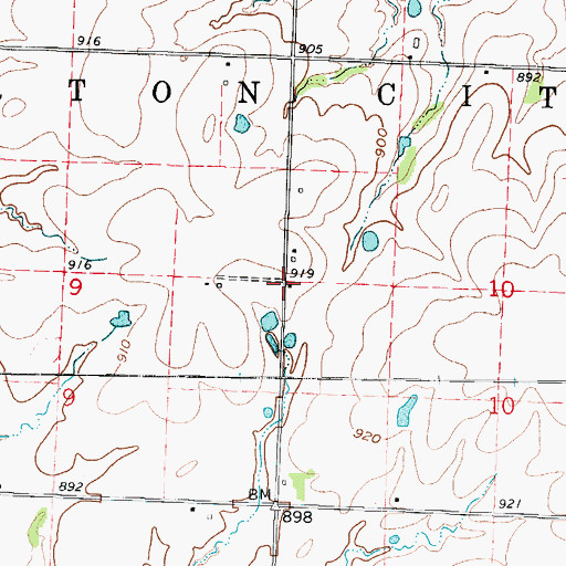 Topographic Map of Victory School (historical), MO