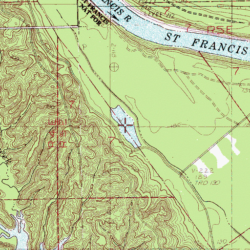 Topographic Map of Beaver Pond, AR
