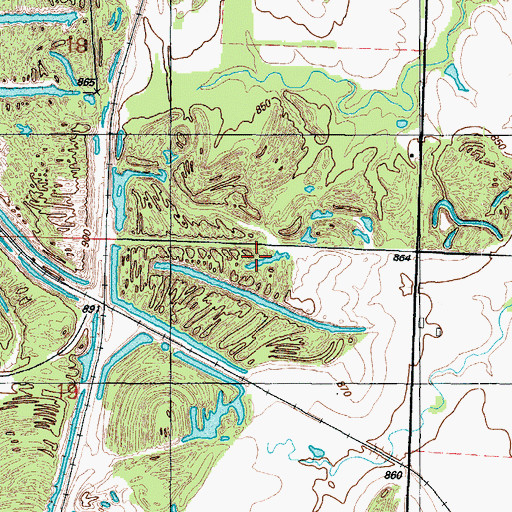 Topographic Map of Lone Star School (historical), MO