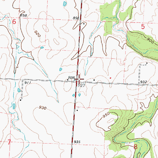 Topographic Map of Prairie Star School (historical), MO